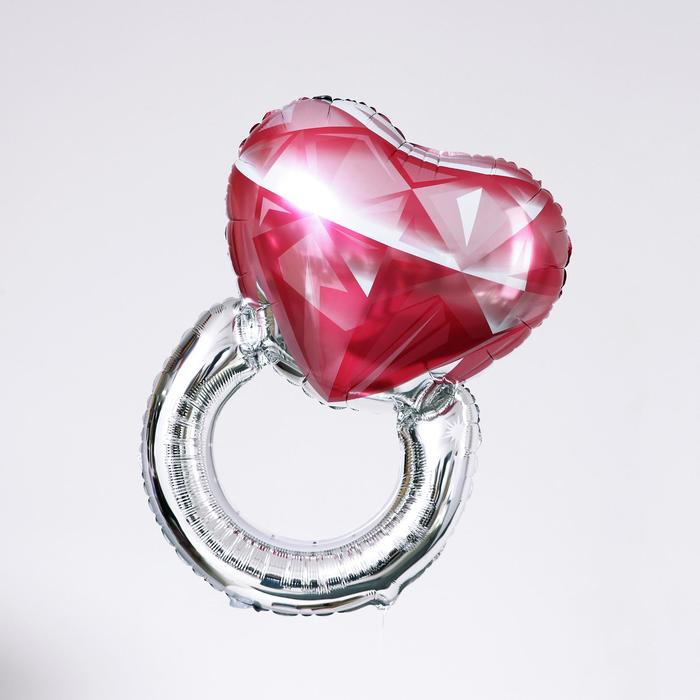 Шар фольгированный 24 «Кольцо», розовый шар фольгированный 24 корона цвет розовый