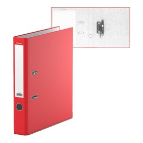Папка-регистратор А4, 50мм "Стандарт", собранный, красный, этикетка на корешке, металлический кант, картон 2мм, вместимость 350 листов