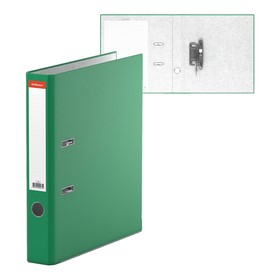 Папка-регистратор А4, 50мм "Стандарт", собранный, зеленый, этикетка на корешке, металлический кант, картон 2мм, вместимость 350 листов