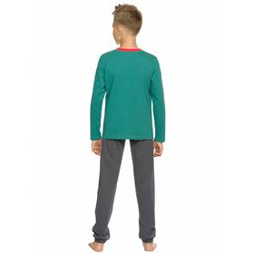 

Комплект из джемпера и брюк для мальчиков, рост 134 см, цвет зелёный