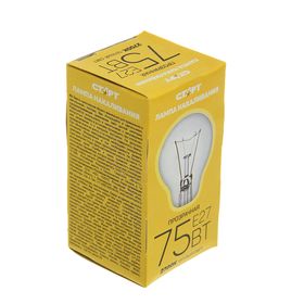 

Лампа накаливания "Старт", Б, Е27, 75 Вт, 230 В