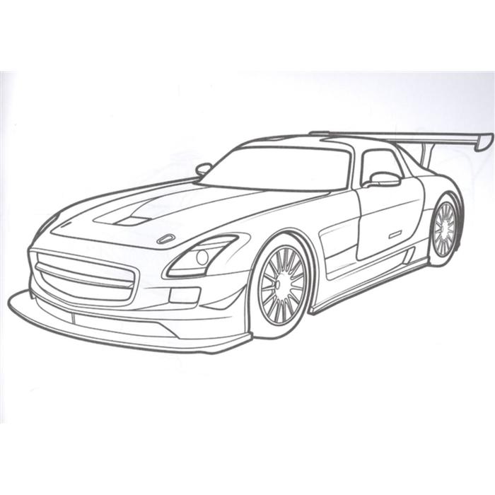 

Раскраска для мальчиков «Спортивные машины», A5