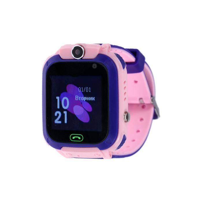 фото Детские смарт-часы windigo am-12, 1.44", 128x128, sim, 2g, lbs, камера 0.08 мп,ip67, розовые