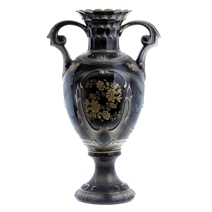 Ваза напольная "Каскад" чёрная, микс