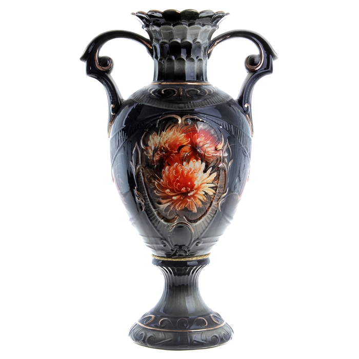 Ваза напольная "Каскад" чёрная, микс