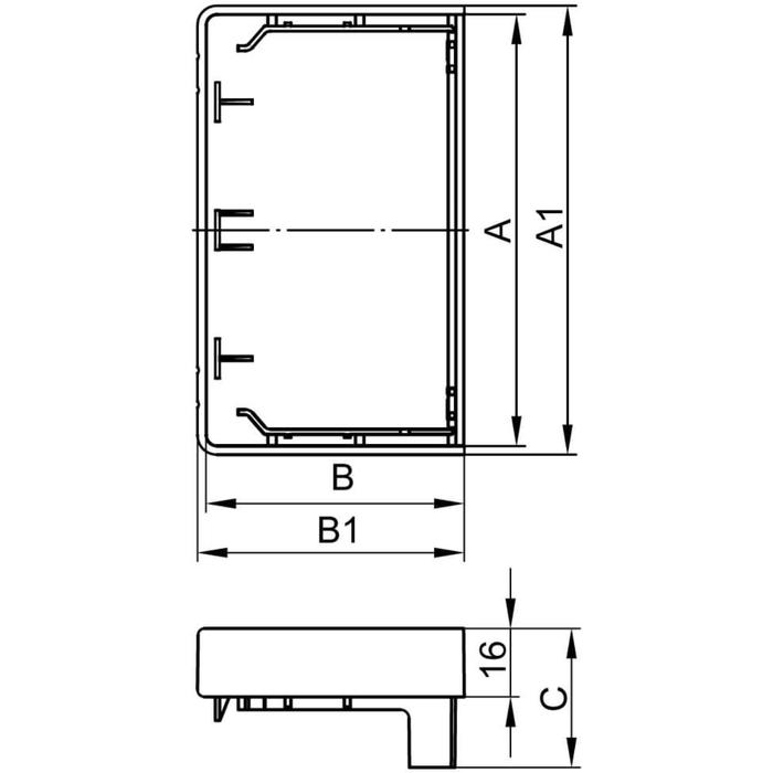 фото Заглушка для кабель-канала dkc lan, 80х60 мм, 00872