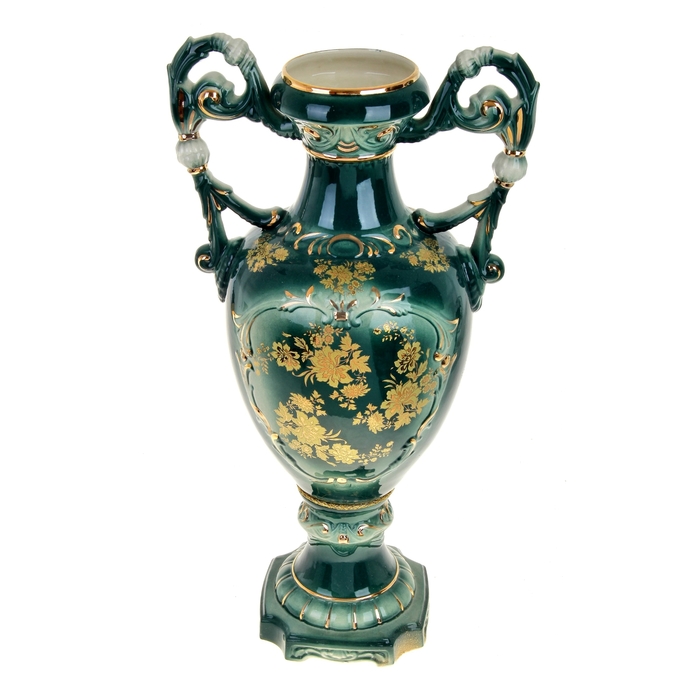 Ваза напольная "Флорена" зелёная