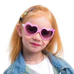 Очки солнцезащитные детские 'OneSun', uv 350, линза 5 х 6 см, ширина 13 см, дужка 13 см, микс   5539 Ош