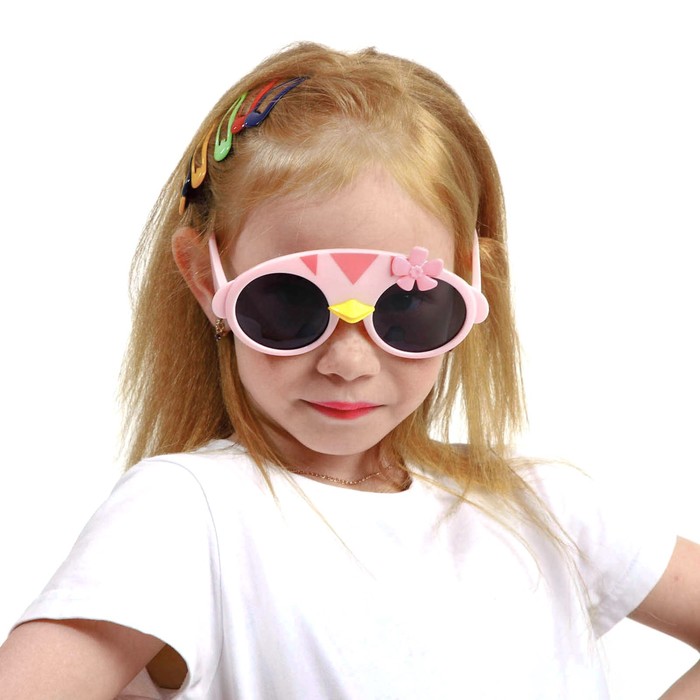 Очки солнцезащитные детские, поляризационные, ширина 13.5 см, дужки гнущиеся 13.5 см очки детские поляризационные tr90 линза 5 х 6 см ширина 14 см дужки 13 см в наборе 1шт