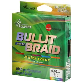 

Леска плетёная Allvega Bullit Braid multi color 0,10, 150 м
