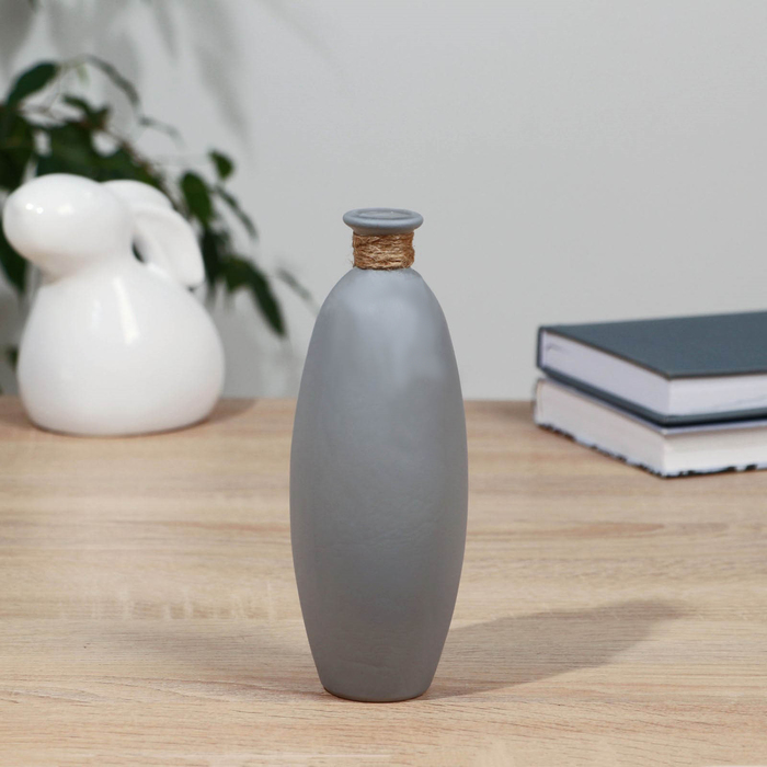 Ваза Пуаро Лилиана-3 малая серая ( d-1см, 6х17,6 см) ваза ампир серая малая