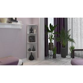 

Стеллаж Home Smart, угловой радиусный, 4 секции, цвет белый