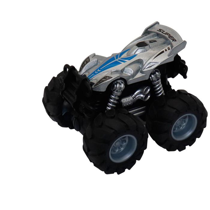 Машинка гоночная 44 фрикционная двойной реверс цвет серебристый 528₽