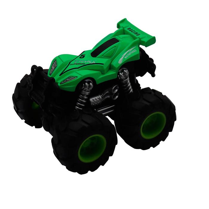 Машинка гоночная 4×4, фрикционная, двойной реверс, цвет зелёный машинка гоночная die cast 4 4 фрикционная двойной реверс оранжевая funky toys ft61034