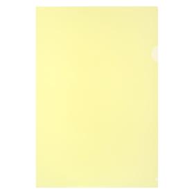 Папка-уголок А4 180мкм Calligrata 180мкм, прозрачная, желтая