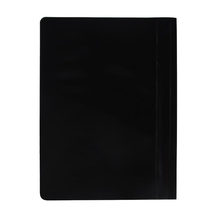 Папка-скоросшиватель Calligrata, А4, 120 мкм, чёрная, прозрачный верх