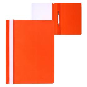 Папка-скоросшиватель Calligrata, А4, 120 мкм, оранжевая, прозрачный верх Ош