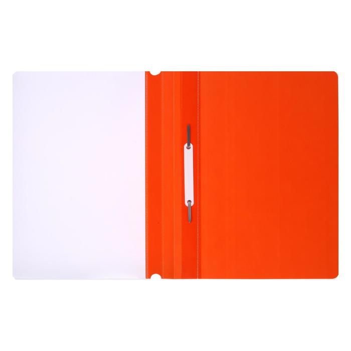 Папка-скоросшиватель Calligrata, А4, 120 мкм, оранжевая, прозрачный верх