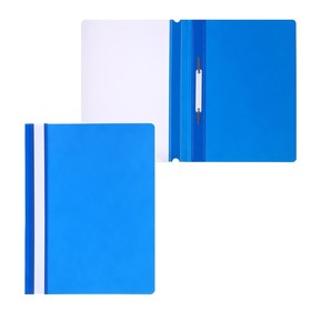 Папка-скоросшиватель Calligrata, А4, 180 мкм, синяя, прозрачный верх Ош
