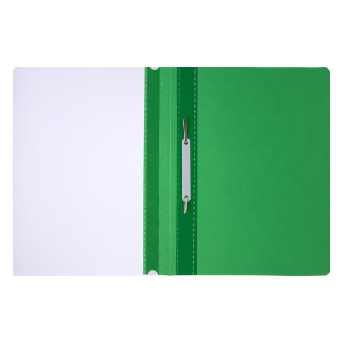 Папка-скоросшиватель Calligrata, А4, 180 мкм, зелёная, прозрачный верх