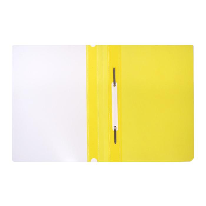 Папка-скоросшиватель Calligrata, А5, 180 мкм, жёлтая, прозрачный верх
