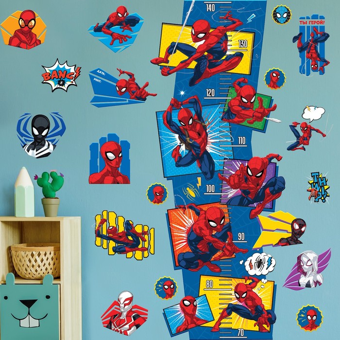 Ростомер-наклейка, Человек-Паук приор групп наклейка патч для одежды человек паук каваи – 1