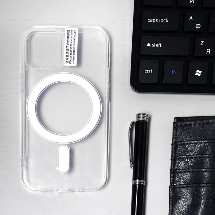фото Чехол luazon для iphone 12 mini, поддержка mag-safe, пластиковый, прозрачный luazon home