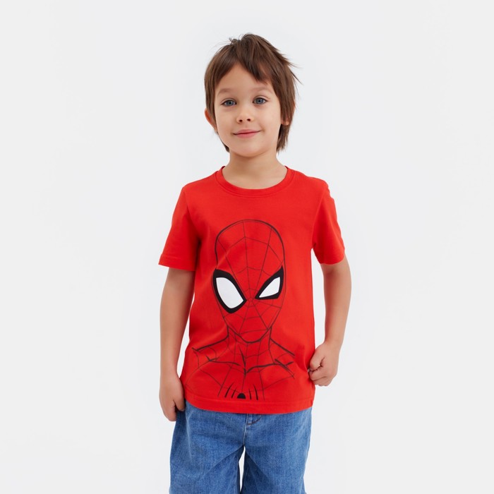 Футболка детская «Человек-Паук» рост 86-92, красный футболка детская человек паук рост 122 128 красный