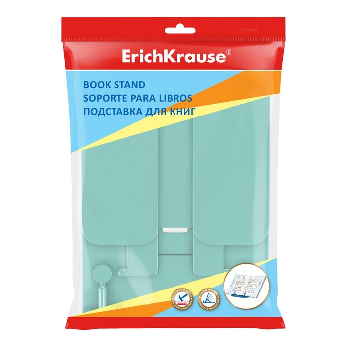 фото Подставка для книг erichkrause pastel mint, пластиковая, мятная