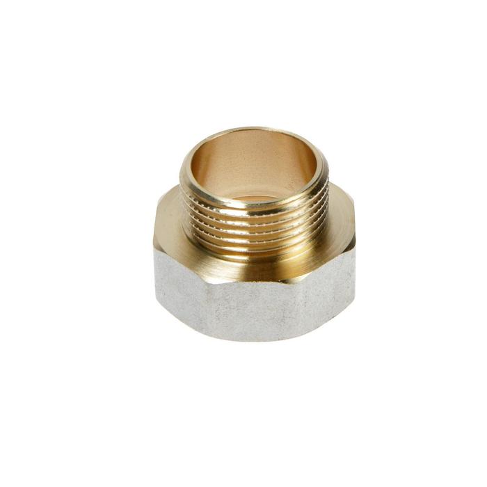 

Переходник СТМ, 1 1/2" х 3/4", внутренняя/наружная резьба, никелированная латунь