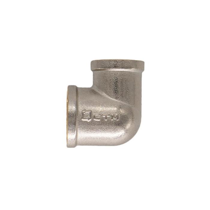 

Угольник СТМ, 3/4" x 1/2", внутренняя резьба, никелированная латунь