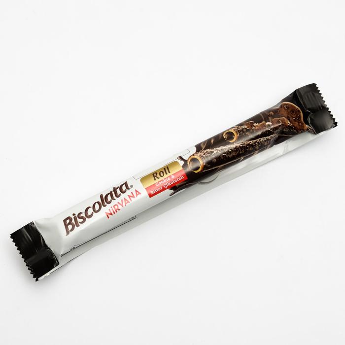 

Вафельные трубочки Biscolata ROLL с тёмным шоколадом, ореховой начинкой и печеньем, 27,5 г