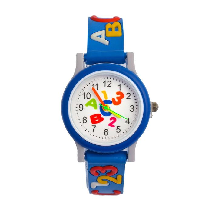 Часы наручные детские Цифры и буквы, d-3 см, ремешок 20 см часы наручные электронные детские цифры d 3 см длина 20 см микс