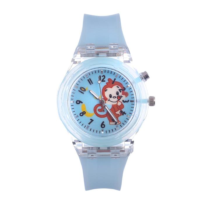 Часы наручные детские "Обезьянка", d-3.8 см, LR41 (AG3)
