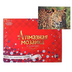

Алмазная мозаика 30х40 см, с полным заполнением, 27 цв. «Леопард на охоте»