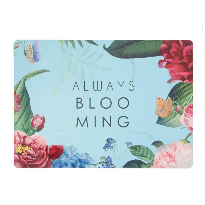 Накладка на стол пластиковая, А4, 320 х 230 мм, 400 мкм, НПД-1, «Цветущий сад»