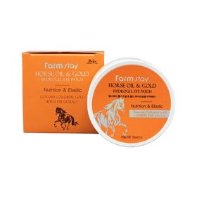 

Гидрогелевые патчи для кожи вокруг глаз FarmStay Horse Oil Gold Hydrogel Eye Patch, с лошадиным жиром, 60 шт