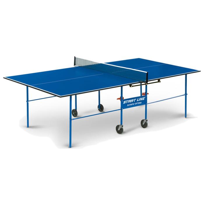 цена Стол теннисный Start line Olympic Optima BLUE с сеткой