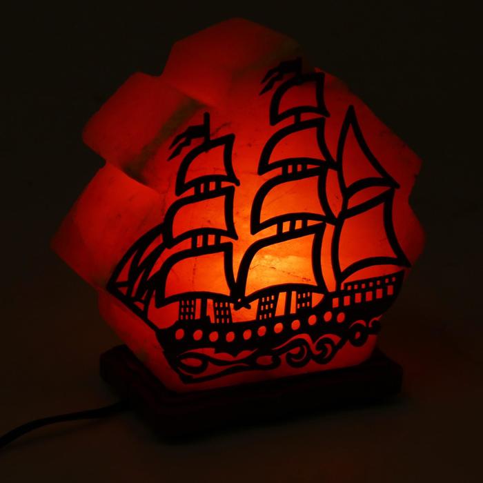 фото Солевая лампа wonder life "кораблик", 15 вт, гималайская соль, от сети