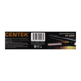 2025 20. Выпрямитель CENTEK CT-2025. Щипцы CENTEK CT-2025. Выпрямитель CENTEK-2025 20вт керам. Пластины компактный арт.CT-2025. Товар НДС 20% движения изменить СЕНТЕК мини выпрямитель для волос CT-2025.