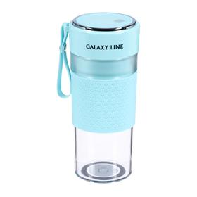 Блендер Galaxy LINE GL 2159, портативный, 45 Вт, 0.3 л, 1 скорость, голубой Ош