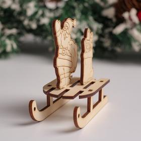 

Сувенир Санки "Дед Мороз с мешком+подарок", 10х8,5х4,7 см
