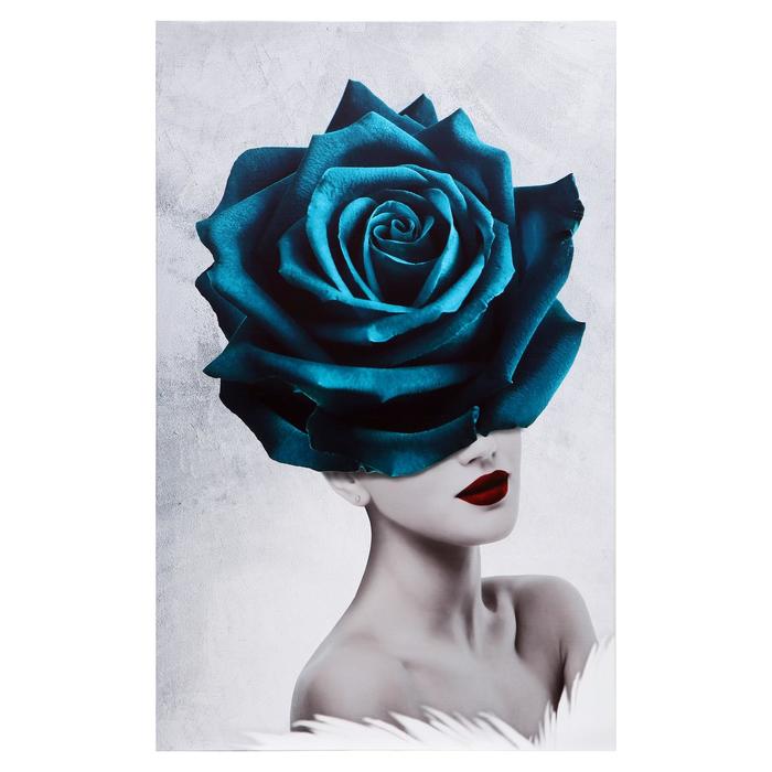 Картина на подрамнике Леди-голубая роза 70*110 роза леди раффлс интерплант