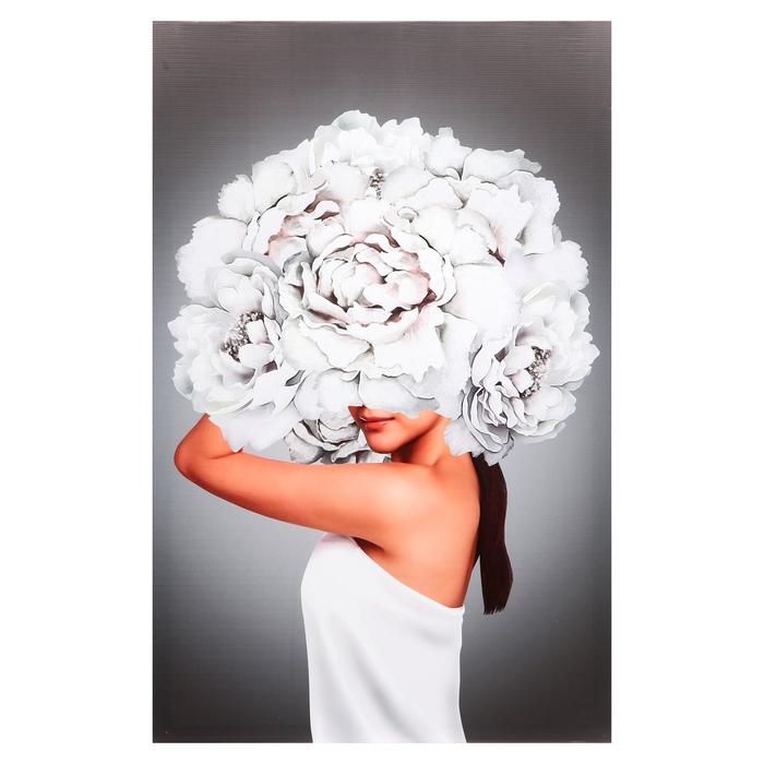 Картина на подрамнике Леди-белый цветок 70*110 картина на подрамнике леди роза 70 110