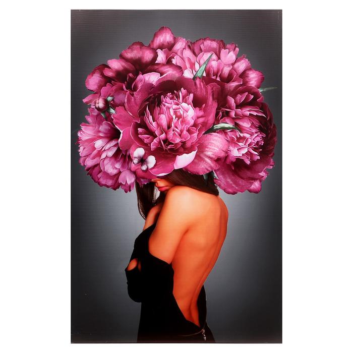 Картина на подрамнике Леди-розовый букет 70*110 картина на подрамнике леди белый цветок 70 110