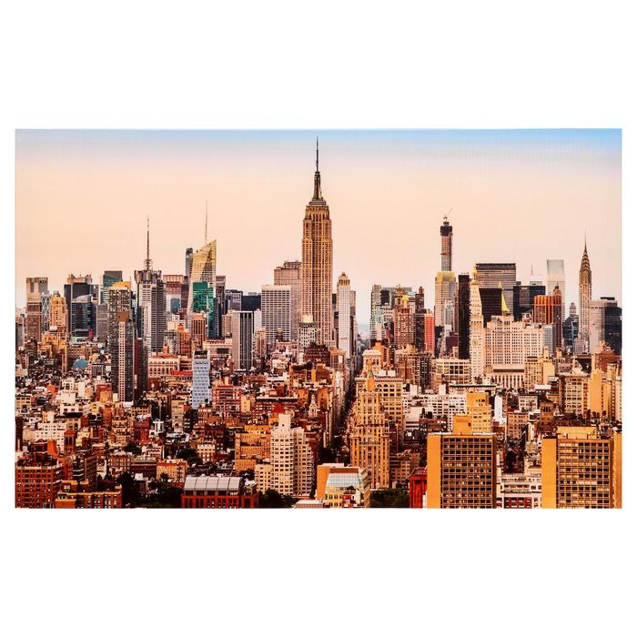Картина на подрамнике Городской пейзаж 70*110 картина на подрамнике золотой листочек 70 110