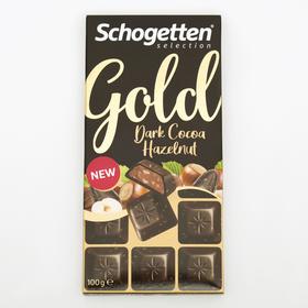 

Шоколад темный Schogetten Gold с какао-кремом и дроблёным фундуком, 100 г