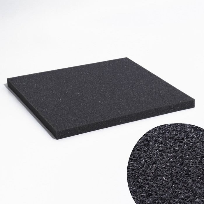 Губка прямоугольная лист 50 х 50 х 3 см серый 579₽