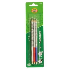 

Набор карандашей чернографитных 3 штуки Koh-I-Noor SUDOKU 1350 2B, блистер