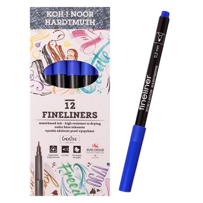 Ручка капиллярная 03 мм Koh-I-Noor FINELINER 7021 синий 73₽